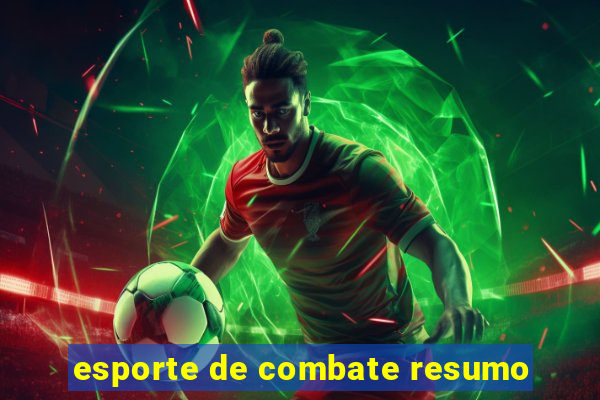 esporte de combate resumo